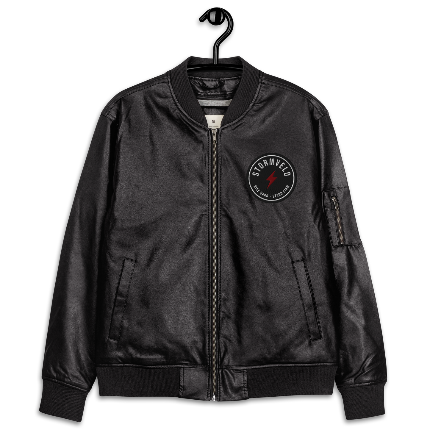 STORMVELD® PU Leather Raid Bomber Jacket