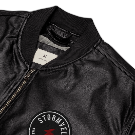 STORMVELD® PU Leather Raid Bomber Jacket